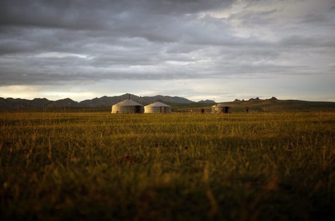 Gers near Mini Gobi, Mongolia