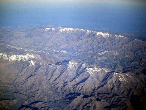Over the mountains of South New Zealand